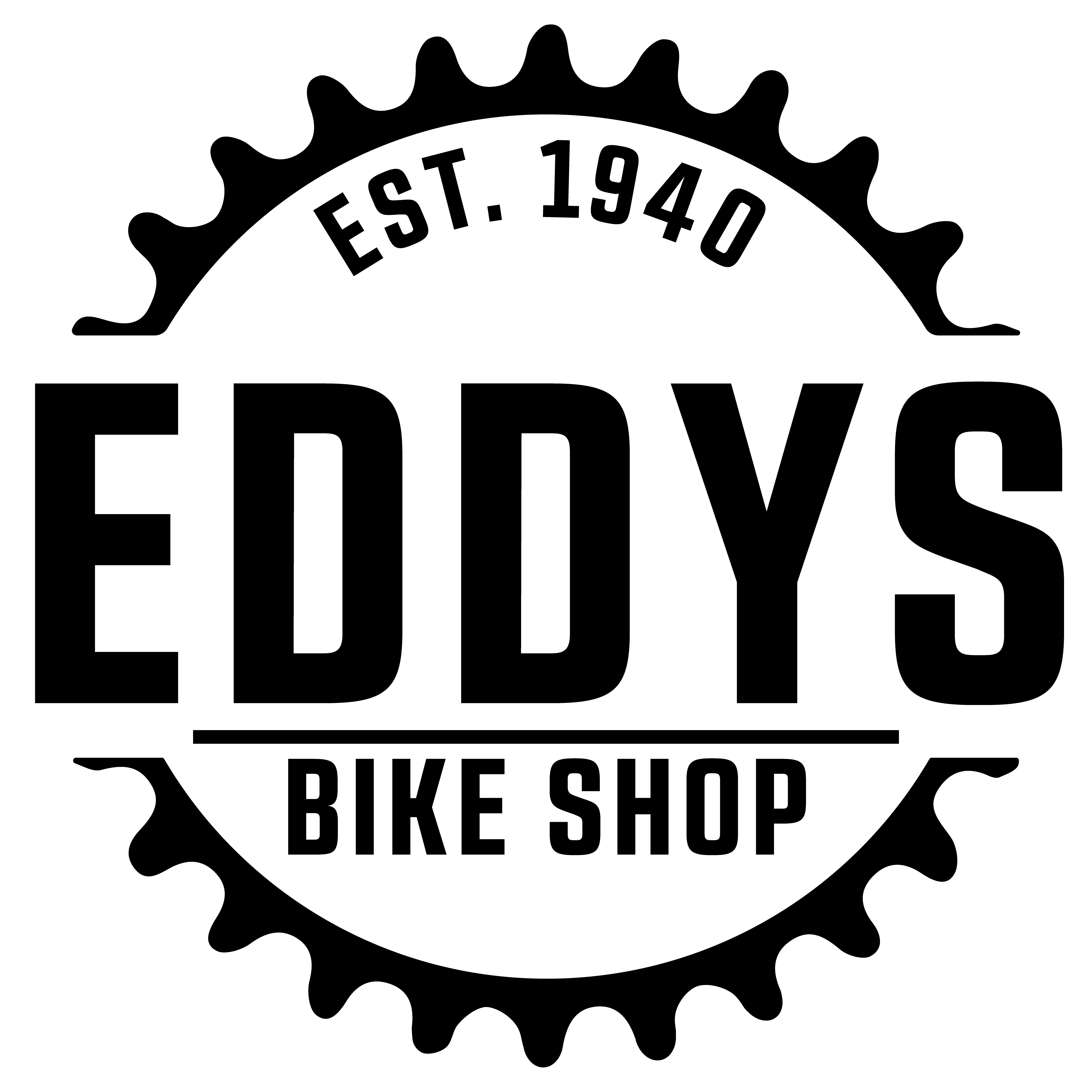 Eddy's Bike Shop Logo Black
