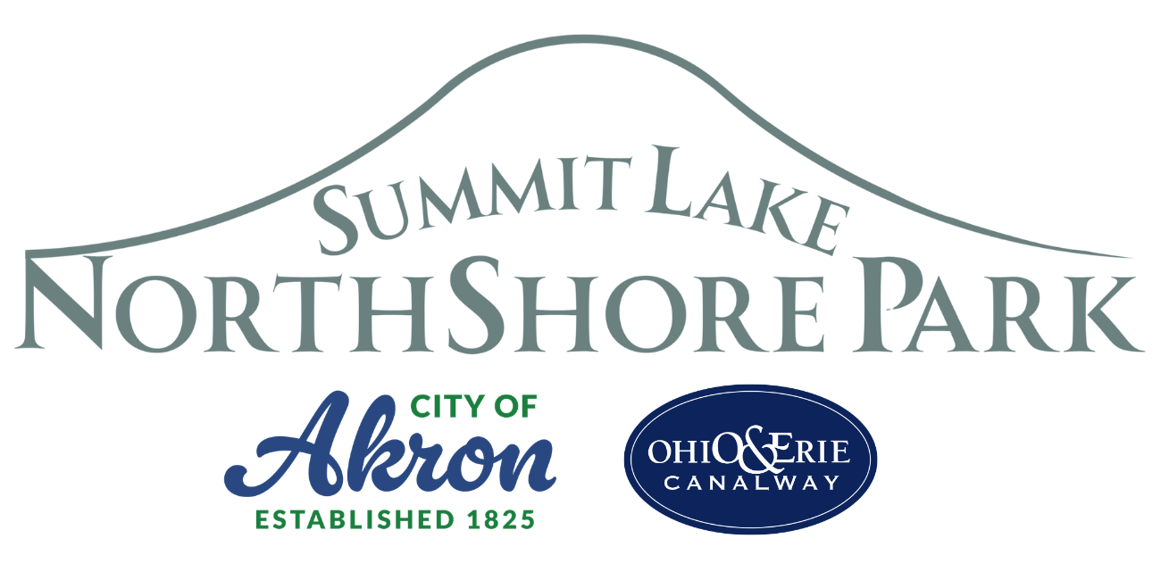 Summit Lake NorthShore Park green text with logos