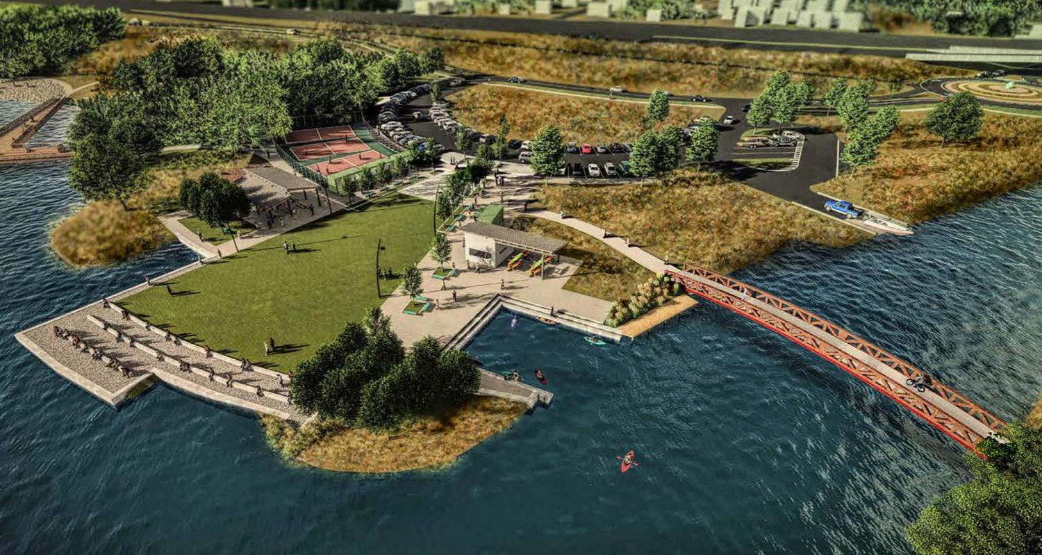 Rendering of Summit Lake north shore development