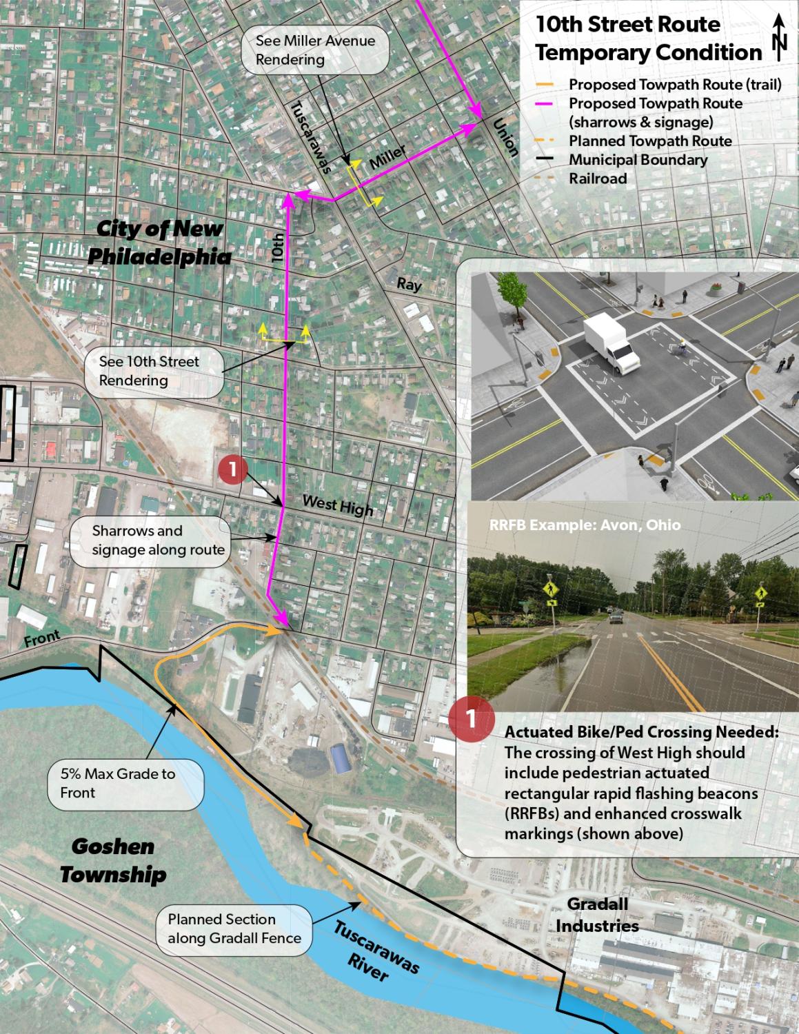 Design proposal for the Towpath Trail along the Tuscarawas River 
